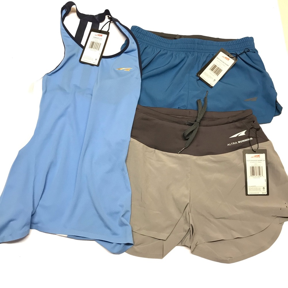 3 PIECES Altra Running Track Shorts and Tank XS